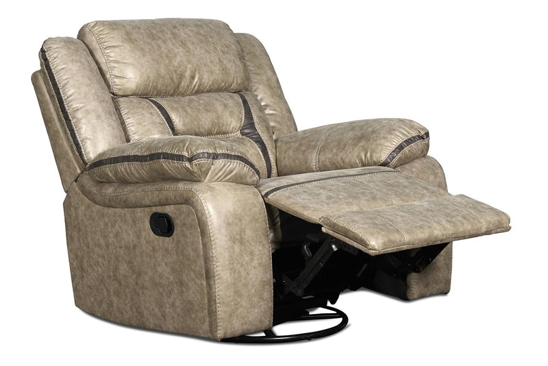 New Classic Furniture Roswell Swivel Glider Recliner in Pewter - Sims Furniture