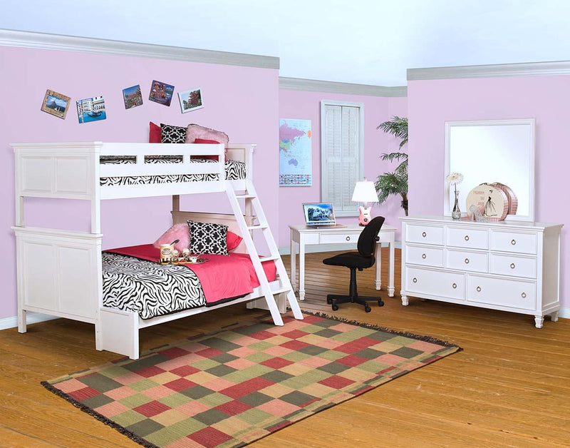 New Classic Furniture Tamarack Desk in White - Sims Furniture