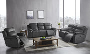 New Classic Furniture Tango Console Loveseat with Speaker and Power Footrest in Shadow - Sims Furniture