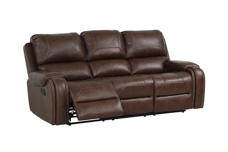 New Classic Furniture Taos Sofa with Power Footrest in Caramel - Sims Furniture
