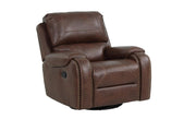 New Classic Furniture Taos Swivel Glider Recliner in Caramel - Sims Furniture