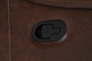 New Classic Furniture Taos Swivel Glider Recliner in Caramel - Sims Furniture