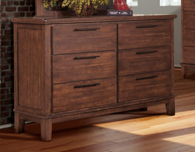 New Classic Furniture Cagney Dresser in Chestnut - Sims Furniture