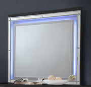 New Classic Furniture Valentino Lighted Mirror in Black - Sims Furniture