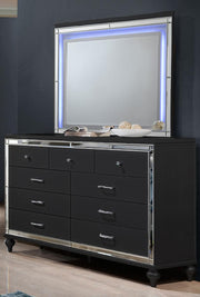 New Classic Furniture Valentino 9 Drawer Dresser in Black - Sims Furniture