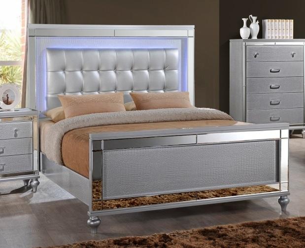 New Classic Furniture Valentino Youth Twin Bed in Silver - Sims Furniture