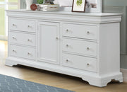New Classic Furniture Versaille 6 Drawers Dresser in White - Sims Furniture