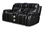 New Classic Fusion Console Loveseat in Black - Sims Furniture