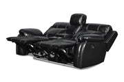 New Classic Fusion Console Loveseat in Black - Sims Furniture