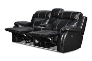 New Classic Fusion Console Loveseat in Black - Sims Furniture