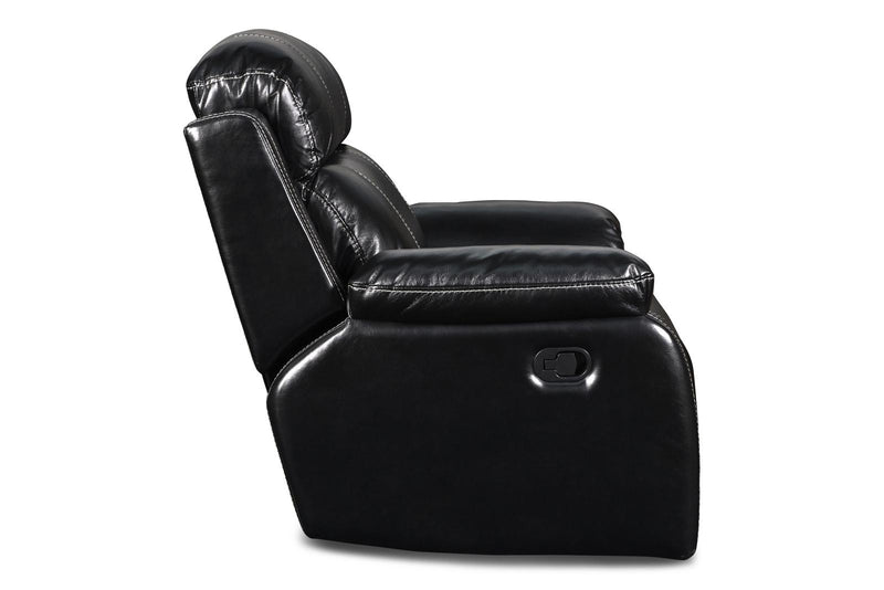 New Classic Fusion Swivel Glider Recliner in Black - Sims Furniture