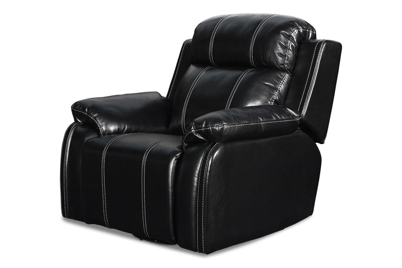 New Classic Fusion Swivel Glider Recliner in Black - Sims Furniture
