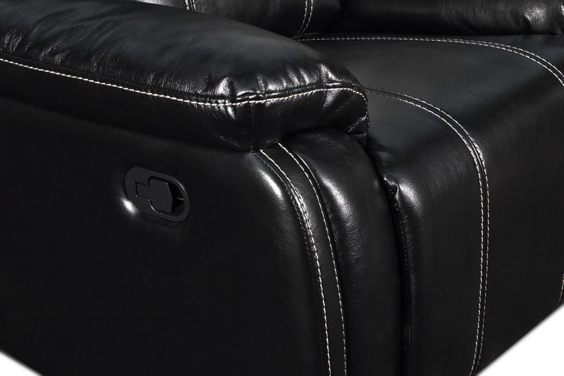 New Classic Fusion Swivel Glider Recliner in Black - Sims Furniture