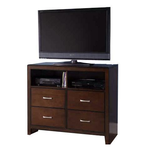New Classic Kensington 4 Drawer Media Chest in Burnished Cherry - Sims Furniture