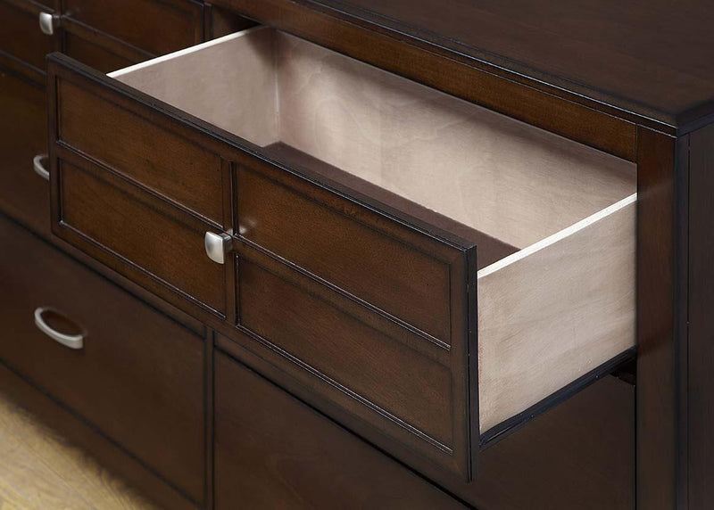 New Classic Kensington 6 Drawer Dresser in Burnished Cherry - Sims Furniture