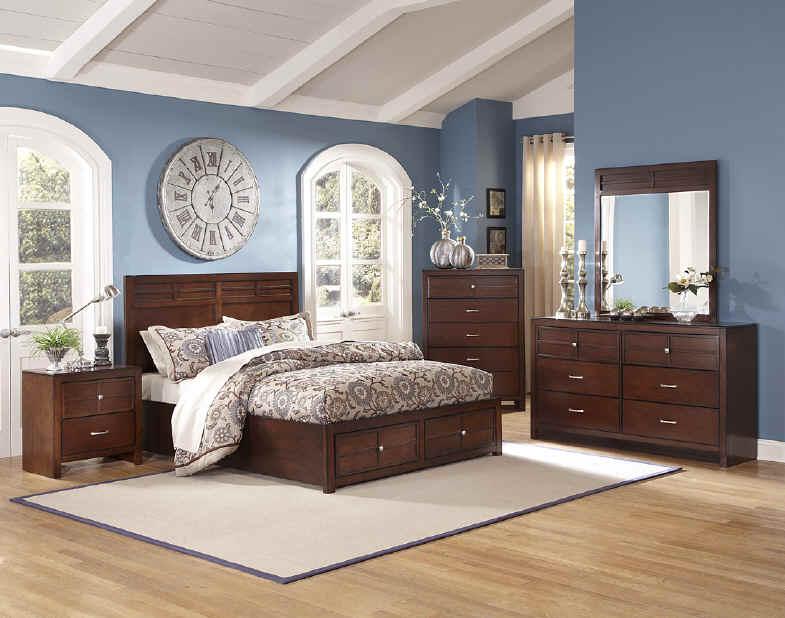 New Classic Kensington 5 Drawer Chest in Burnished Cherry - Sims Furniture