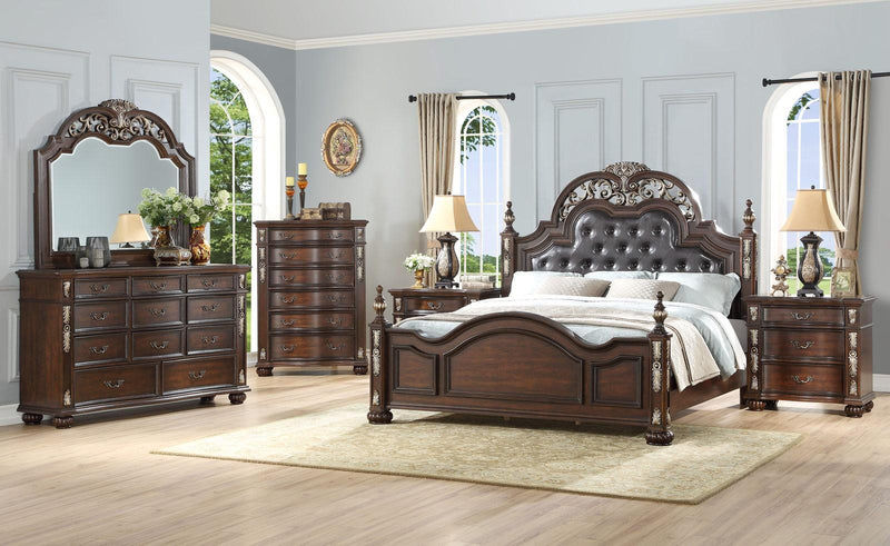 New Classic Maximus California King Panel Bed in Madeira - Sims Furniture