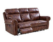 New Classic Roycroft Power Recliner Sofa in Pecan - Sims Furniture