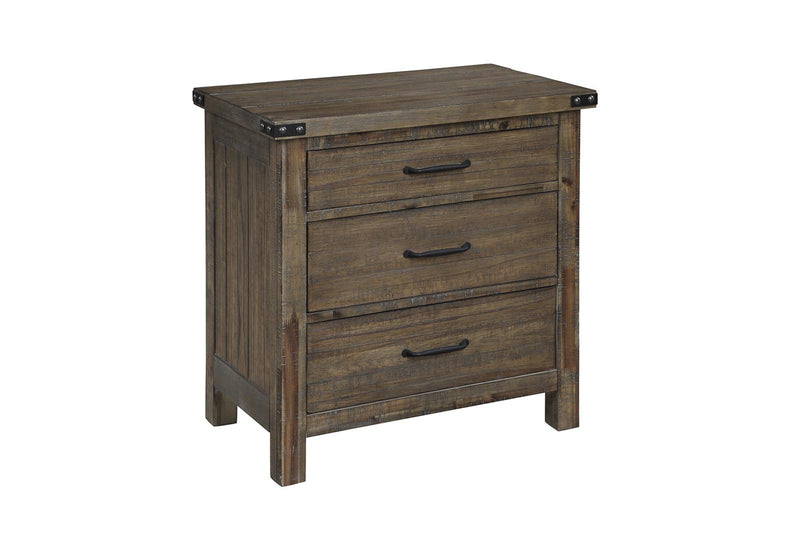 New Classic Furniture Galleon Nightstand in Weathered Walnut - Sims Furniture