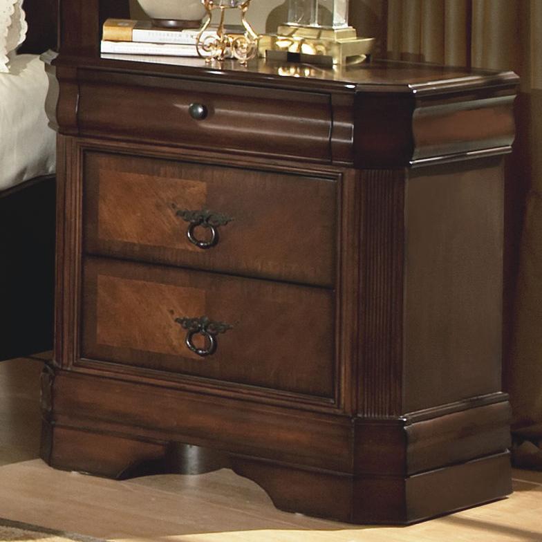 New Classic Sheridan Nightstand in Burnished Cherry - Sims Furniture