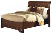 New Classic Sheridan Queen Sleigh Bed in Burnished Cherry - Sims Furniture