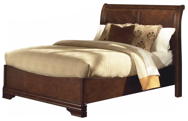 New Classic Sheridan Eastern King Sleigh Bed in Burnished Cherry - Sims Furniture