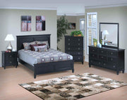 New Classic Tamarack California King Panel Bed in Black - Sims Furniture