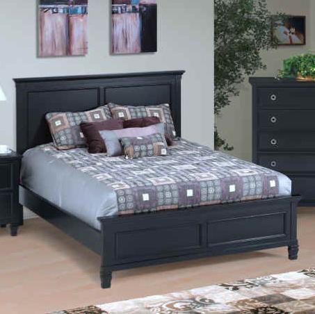 New Classic Tamarack California King Panel Bed in Black - Sims Furniture