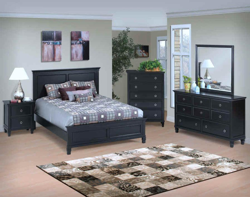 New Classic Tamarack Queen Panel Bed in Black - Sims Furniture