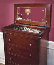 New Classic Versaille 5 Drawer Lift Top Chest in Bordeaux - Sims Furniture