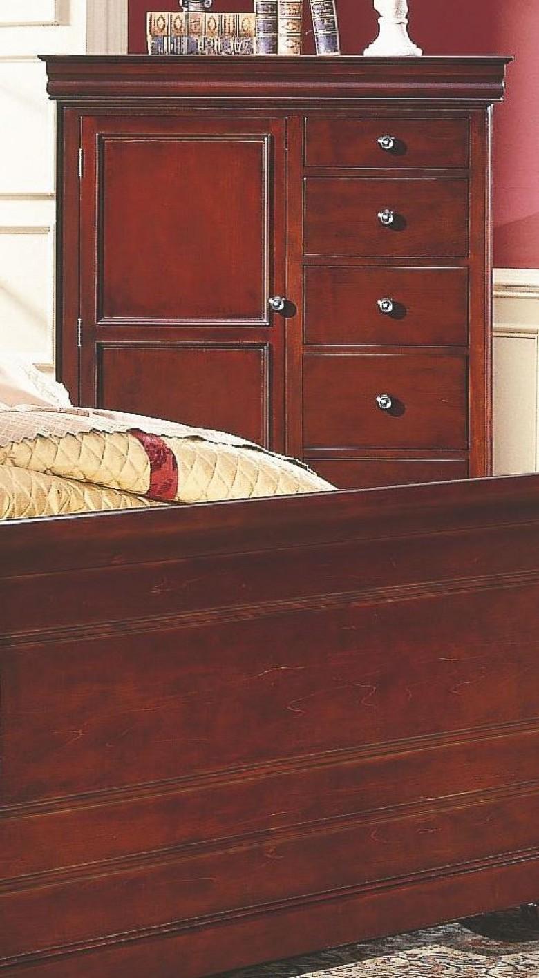 New Classic Versaille Door Chest in Bordeaux - Sims Furniture