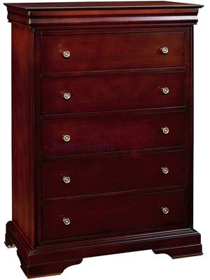 New Classic Versaille 5 Drawer Lift Top Chest in Bordeaux - Sims Furniture