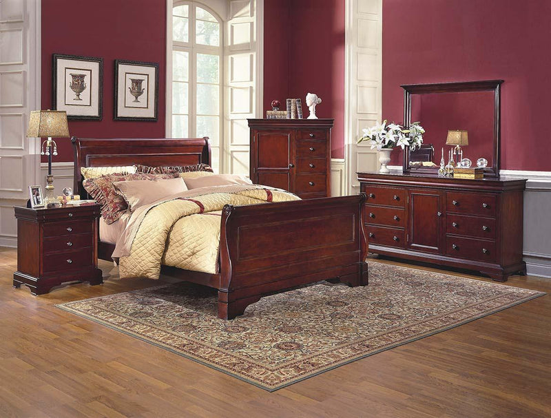 New Classic Versaille Door Chest in Bordeaux - Sims Furniture