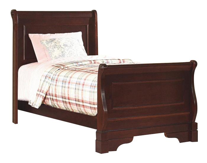 New Classic Versaille Youth Twin Sleigh Bed in Bordeaux - Sims Furniture