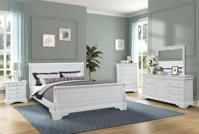 New Classic Furniture Versaille 6 Drawers Dresser in White - Sims Furniture