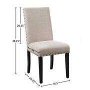 CRISPIN NATURAL BEIGE DINING CHAIR- (2/Ctn) - Sims Furniture