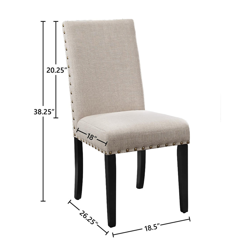 CRISPIN NATURAL BEIGE DINING CHAIR- (2/Ctn) - Sims Furniture