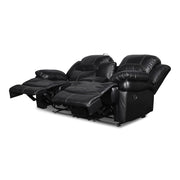 FLYNN CONSOLE LOVESEAT W/ READING LIGHT- BLACK - Sims Furniture