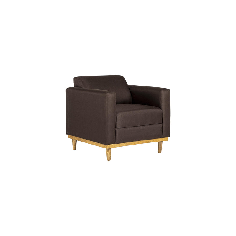 AIDEN CHAIR W/1 THROW PILLOW-CHOCOLATE - Sims Furniture