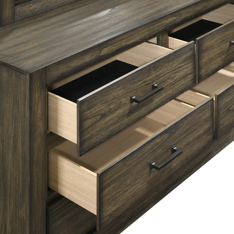 ASHLAND DRESSER-RUSTIC BROWN - Sims Furniture