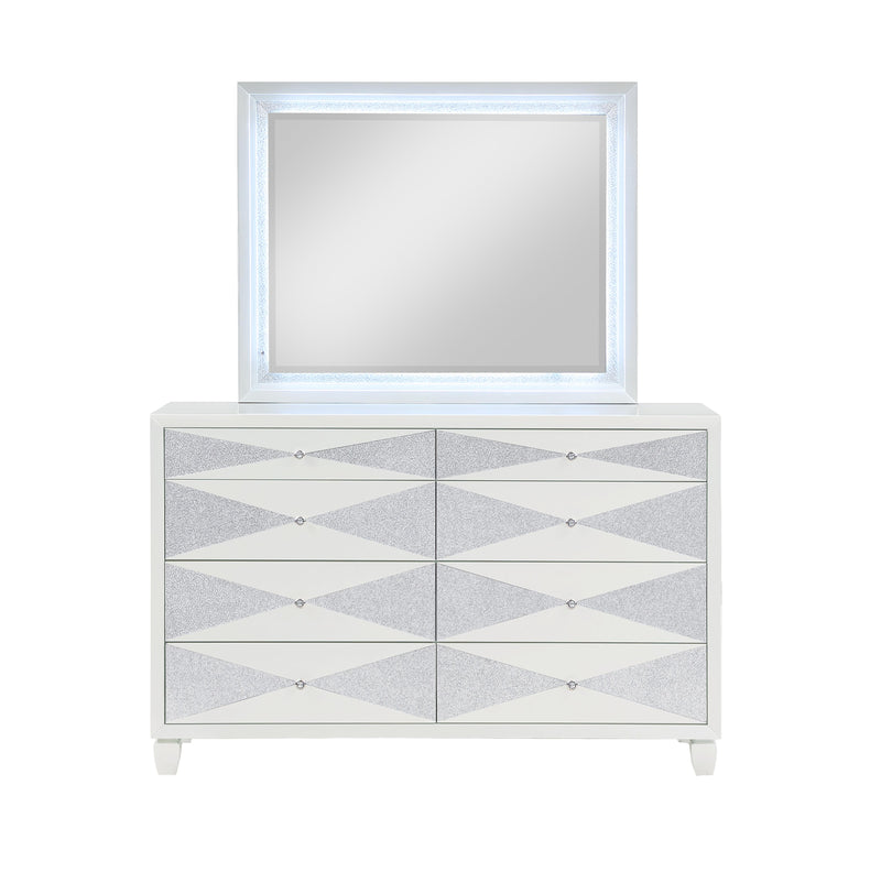 HARLEQUIN DRESSER-PLATINUM - Sims Furniture