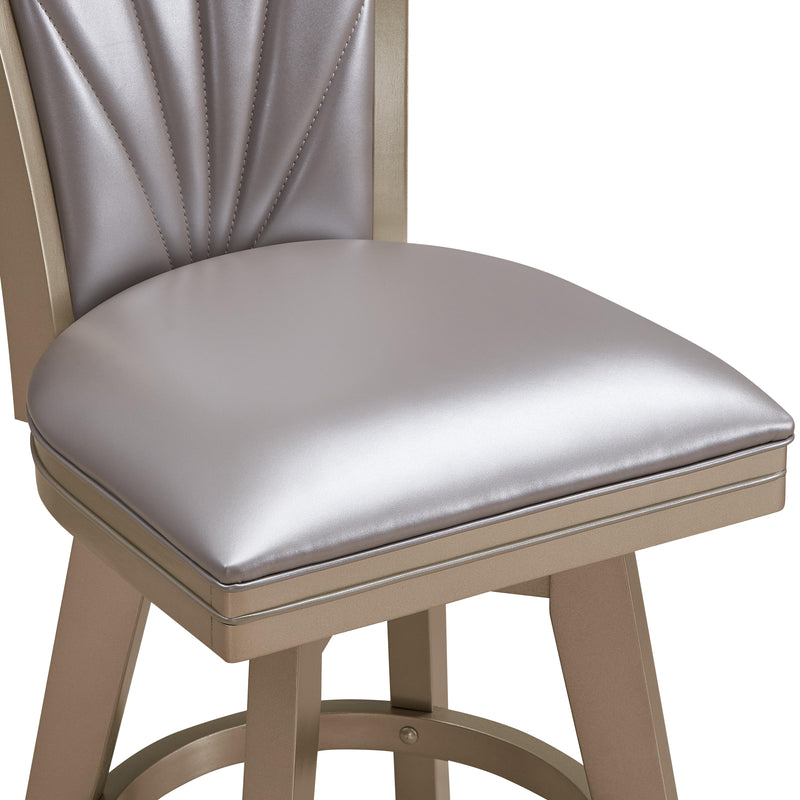 JAZZ 30" SWIVEL BAR STOOL-PEARL/GOLD - Sims Furniture