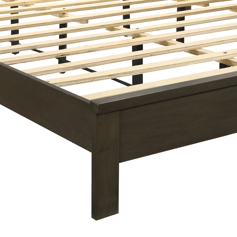 LEO 6/6 EK SLAT BED-HB/FB/RAILS-GRAY - Sims Furniture