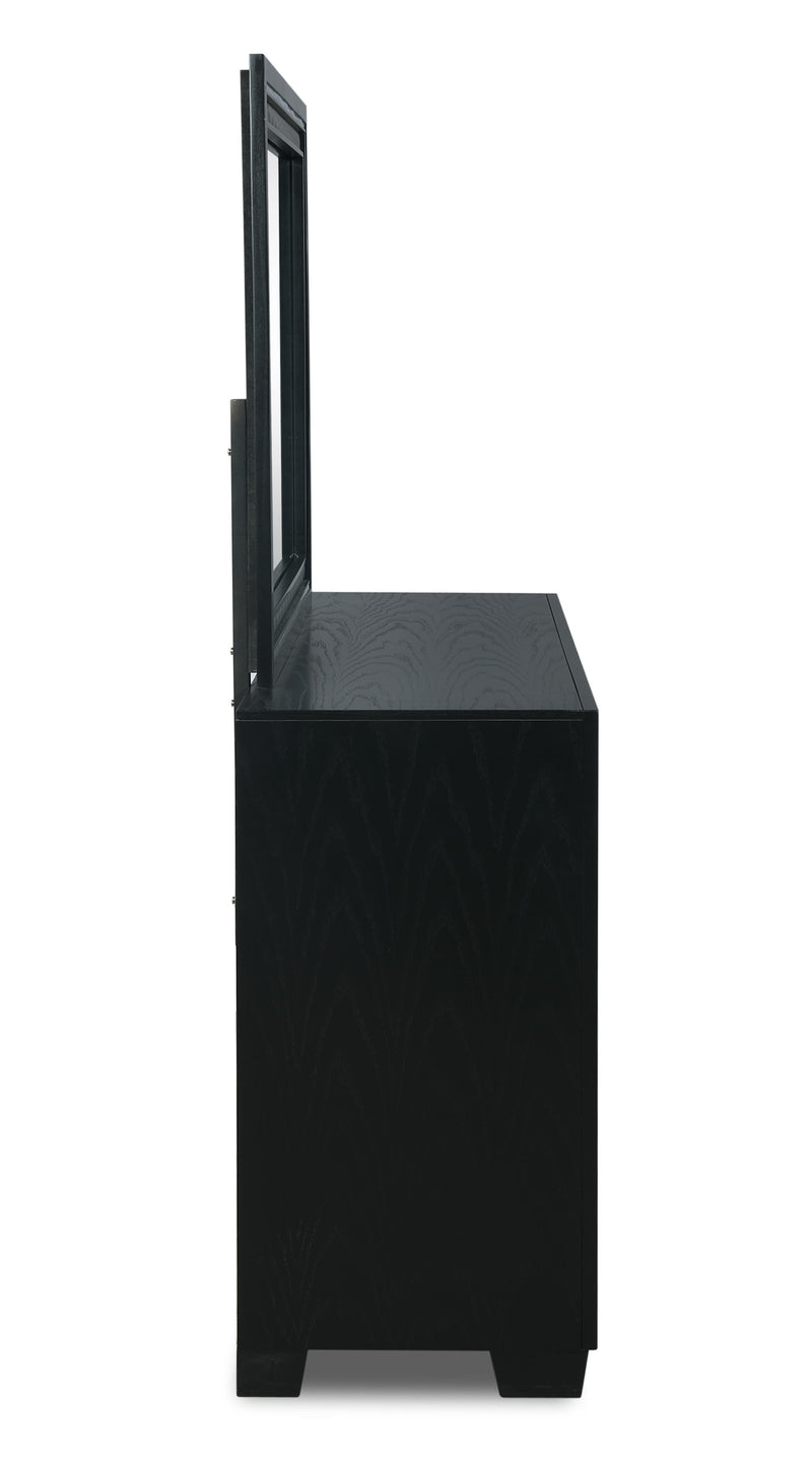 LUXOR DRESSER-BLACK/SILVER - Sims Furniture