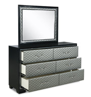 LUXOR DRESSER-BLACK/SILVER - Sims Furniture