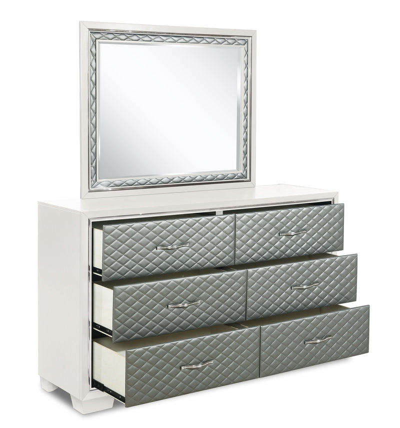 LUXOR DRESSER-WHITE - Sims Furniture