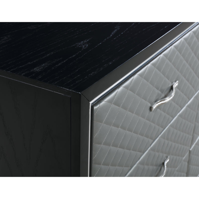 LUXOR DRESSER-BLACK/SILVER - Sims Furniture