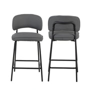 Blythe Gray Vegan Leather Counter Chair (2 Per Carton)