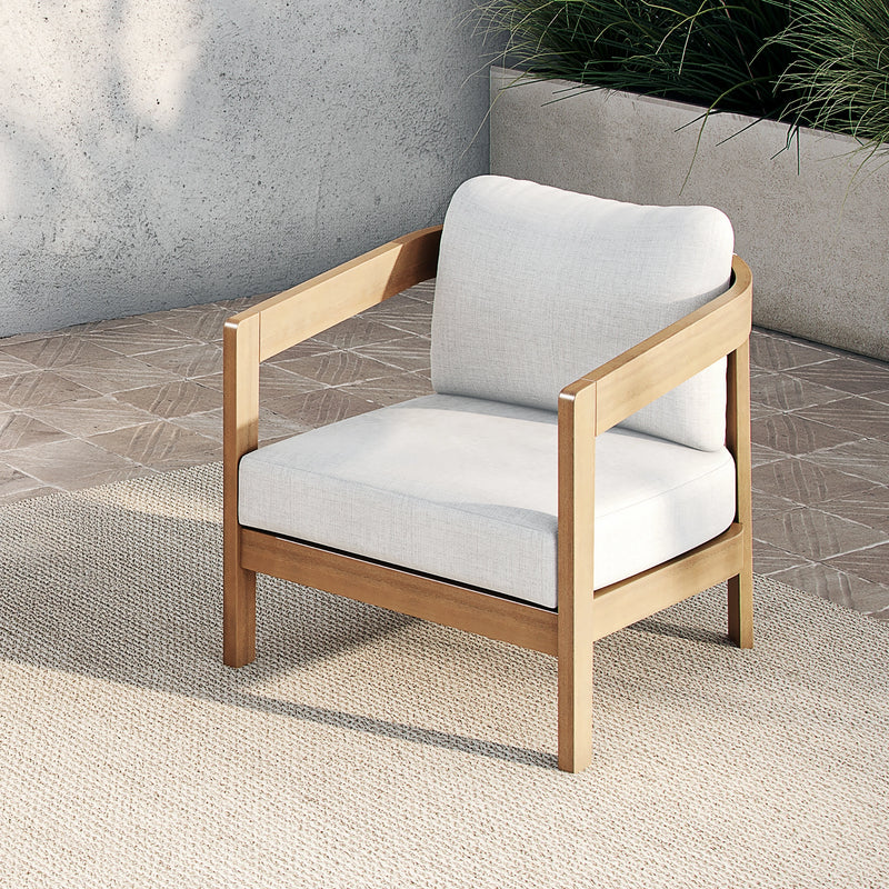 Wesley Patio Club Chair W/ White Cushion