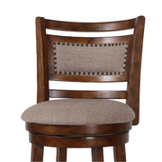 Aberdeen 29" Bar Stool W/Fabric Cushions-Brown